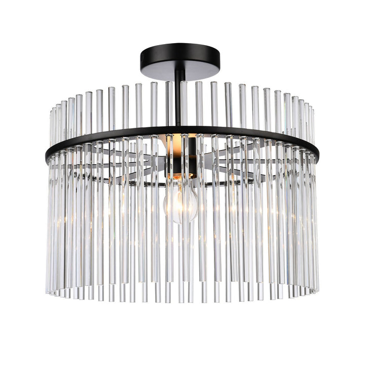 Artcraft Canada - AC12081BK - One Light Semi Flush Mount - Ava - Black