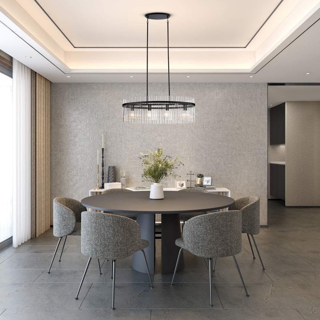 Artcraft Canada - AC12084BK - Four Light Island Pendant - Ava - Black