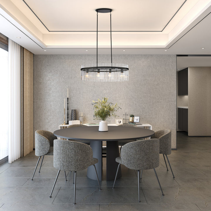 Artcraft Canada - AC12084BK - Four Light Island Pendant - Ava - Black