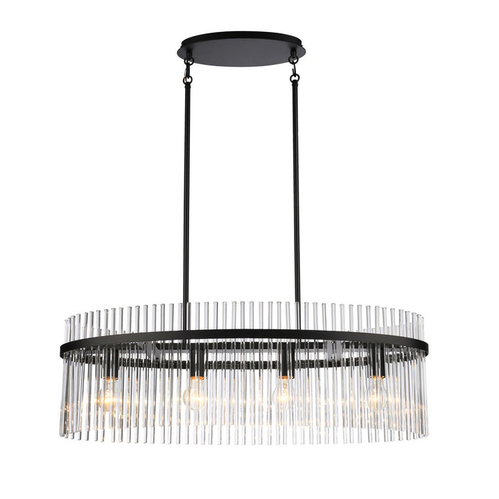 Artcraft Canada - AC12084BK - Four Light Island Pendant - Ava - Black