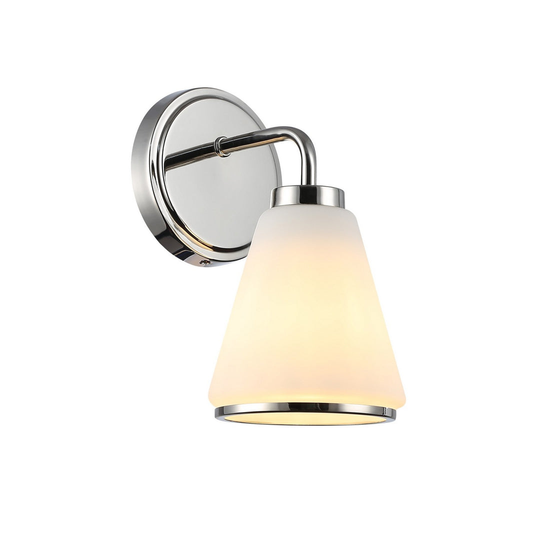 Zoey One Light Wall Sconce in Polished Nickel - available from The Lighting Shoppe, trusted by Canadian homeowners