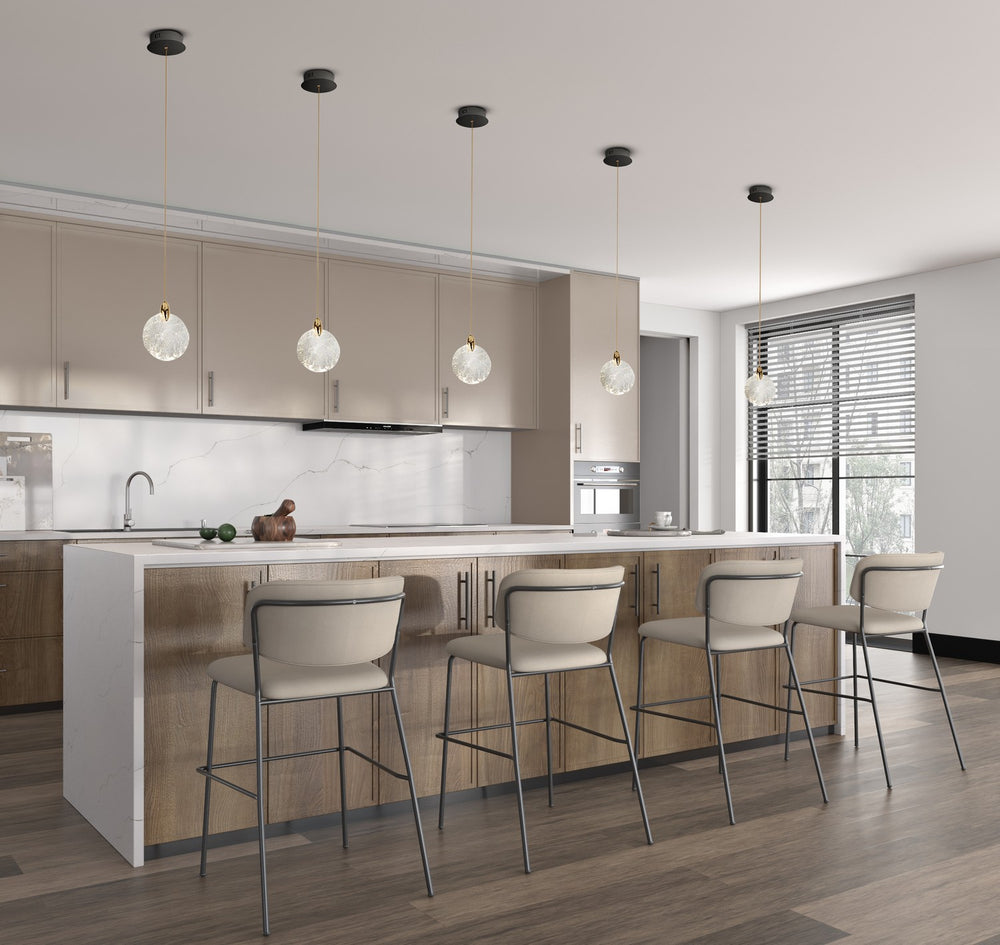 Artcraft Canada - AC12150BB - LED Pendant - Snowflake - Satin Brass