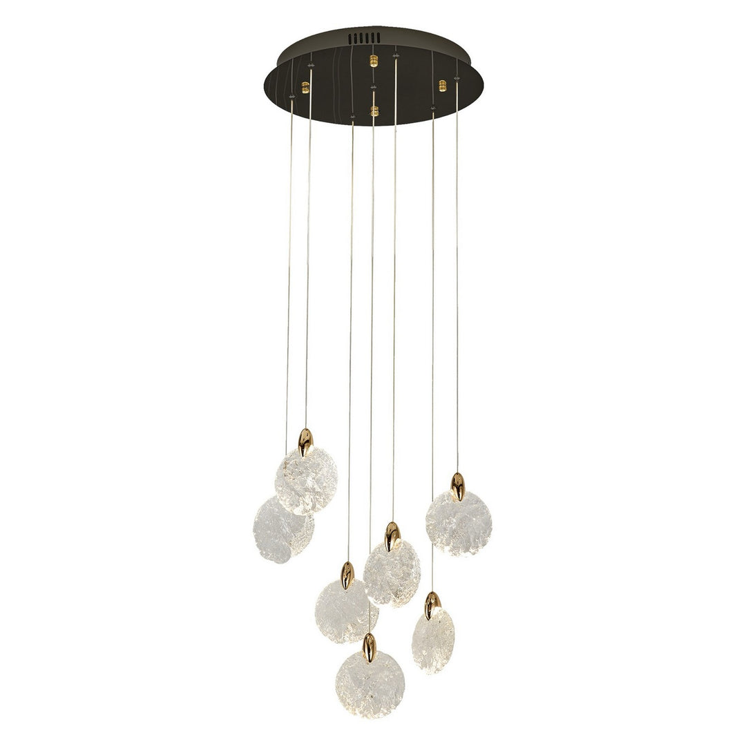 Snowflake LED Chandelier in Satin Brass - available from The Lighting Shoppe, trusted by Canadian homeowners