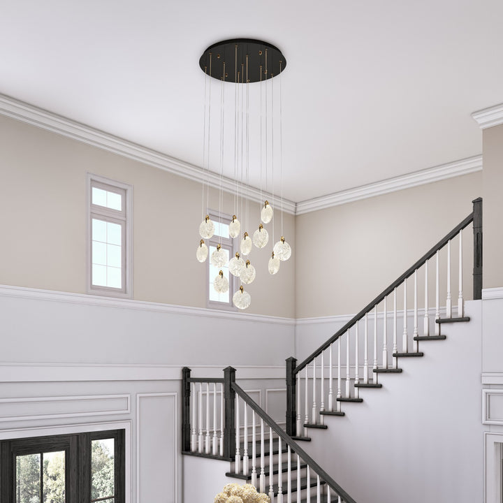 Artcraft Canada - AC12153BB - LED Chandelier - Snowflake - Satin Brass