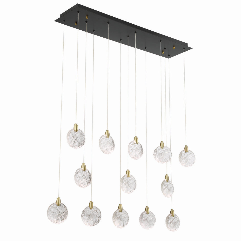 Artcraft Canada - AC12154BB - LED Island Pendant - Snowflake - Satin Brass
