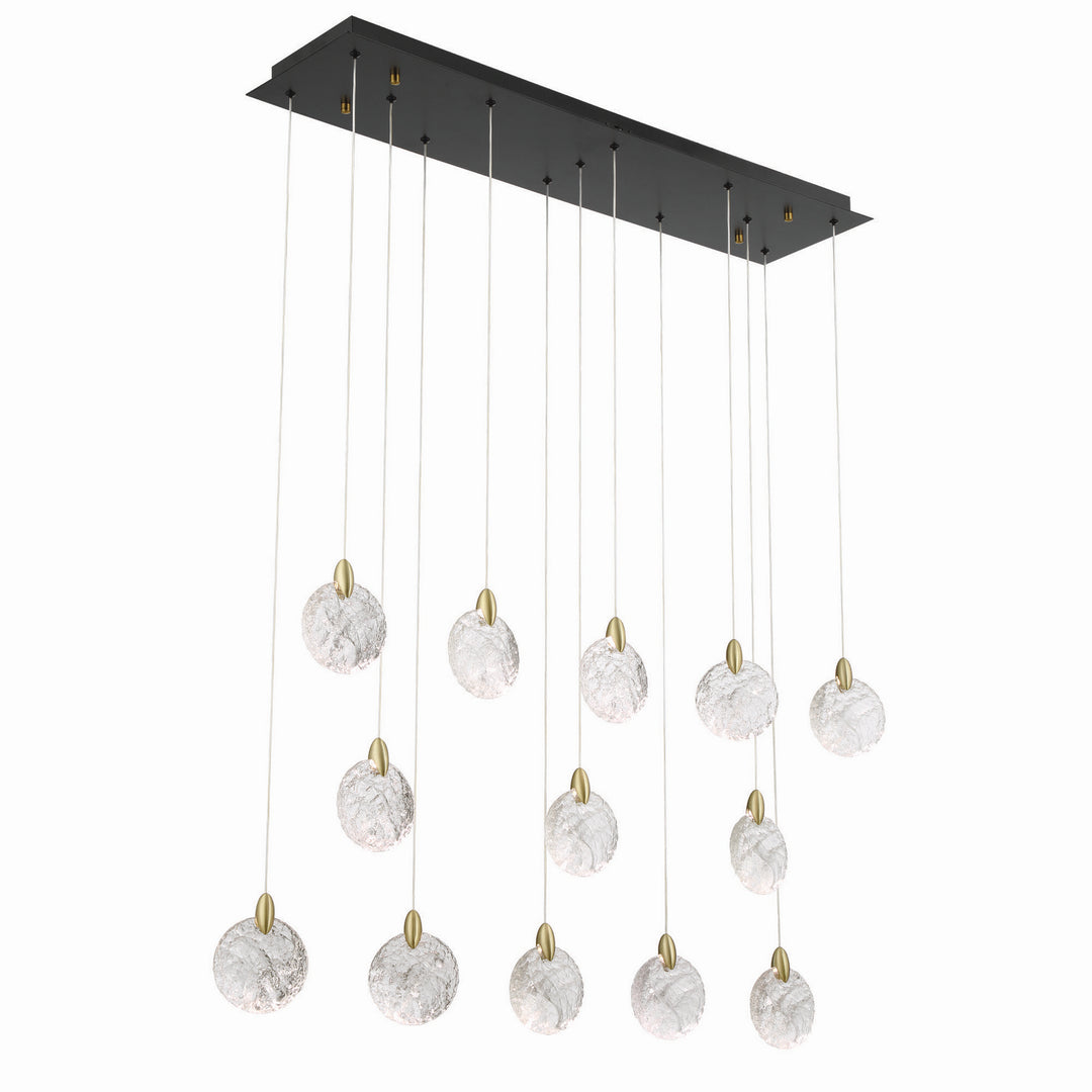 Artcraft Canada - AC12154BB - LED Island Pendant - Snowflake - Satin Brass