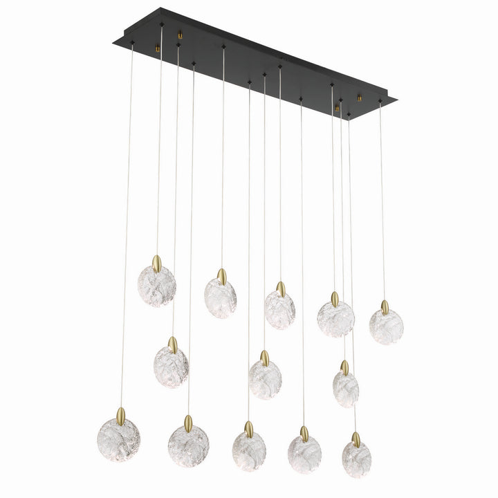 Artcraft Canada - AC12154BB - LED Island Pendant - Snowflake - Satin Brass