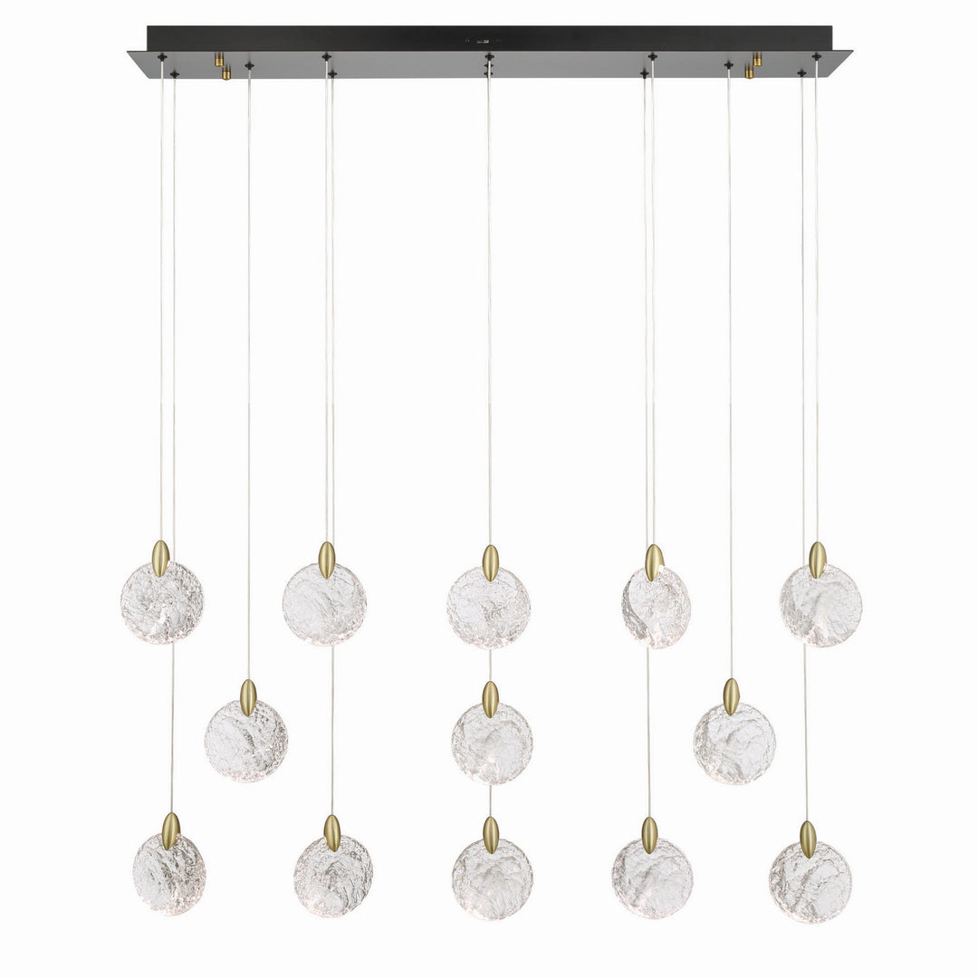 Artcraft Canada - AC12154BB - LED Island Pendant - Snowflake - Satin Brass