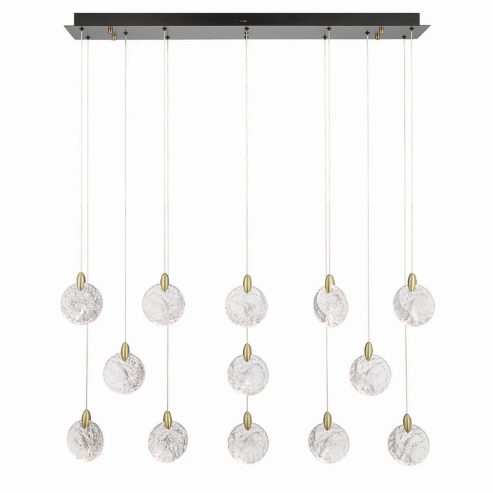 Artcraft Canada - AC12154BB - LED Island Pendant - Snowflake - Satin Brass