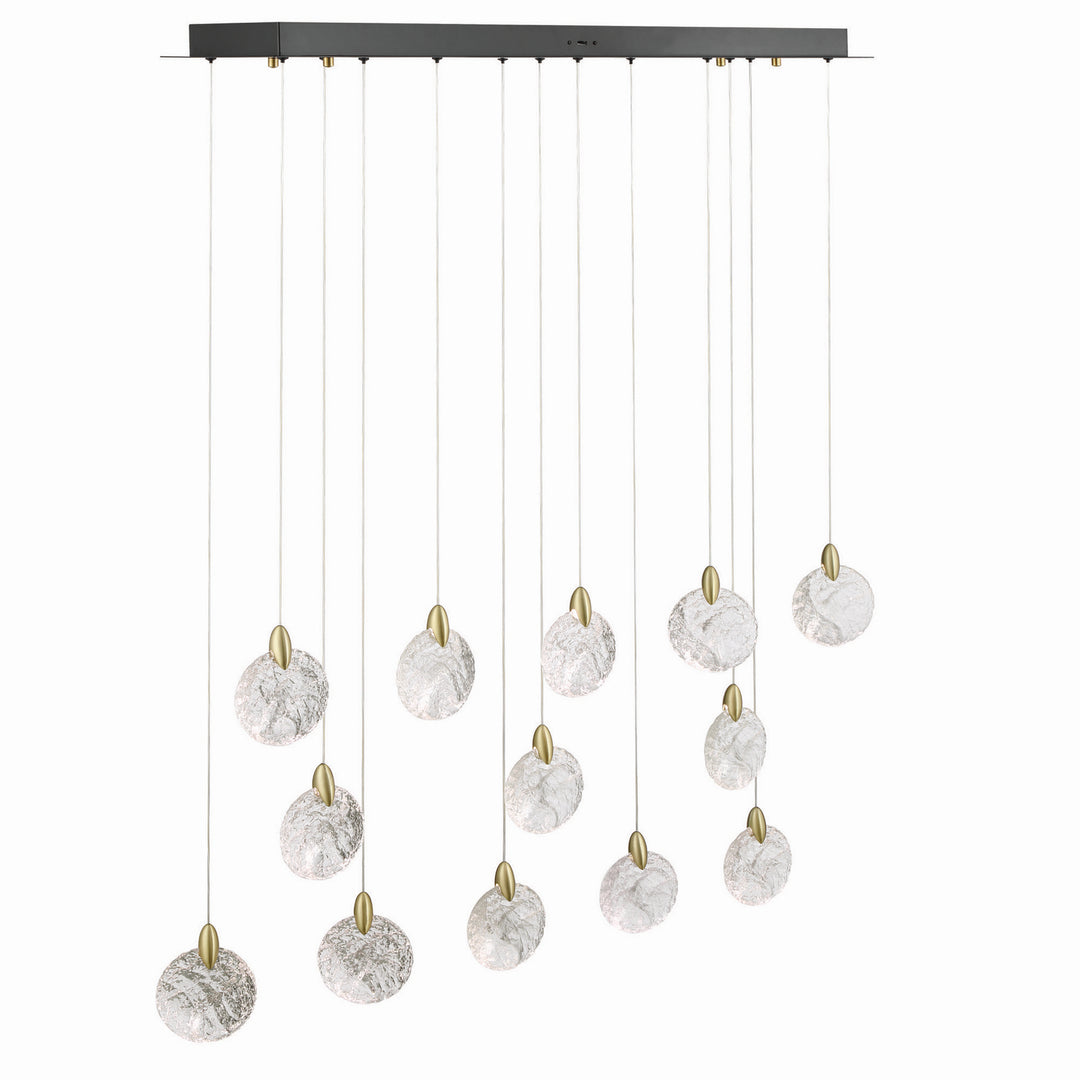 Artcraft Canada - AC12154BB - LED Island Pendant - Snowflake - Satin Brass