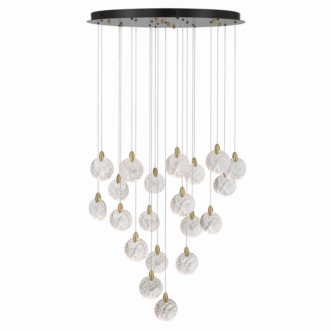 Artcraft Canada - AC12155BB - LED Chandelier - Snowflake - Satin Brass