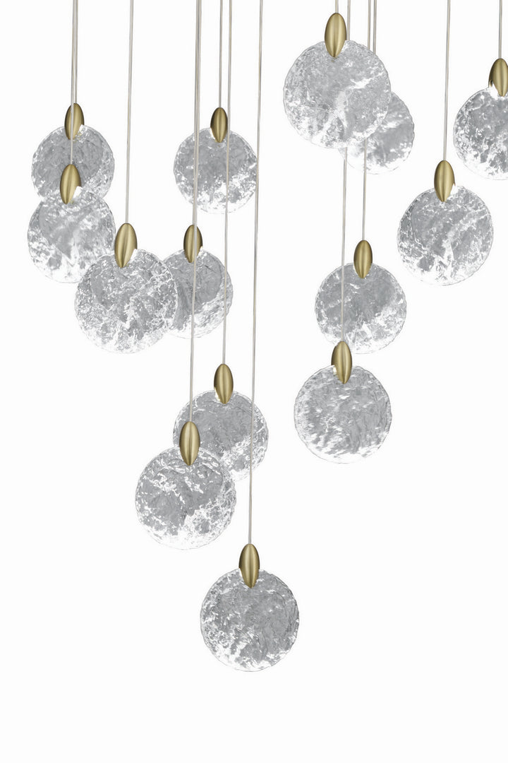 Artcraft Canada - AC12155BB - LED Chandelier - Snowflake - Satin Brass