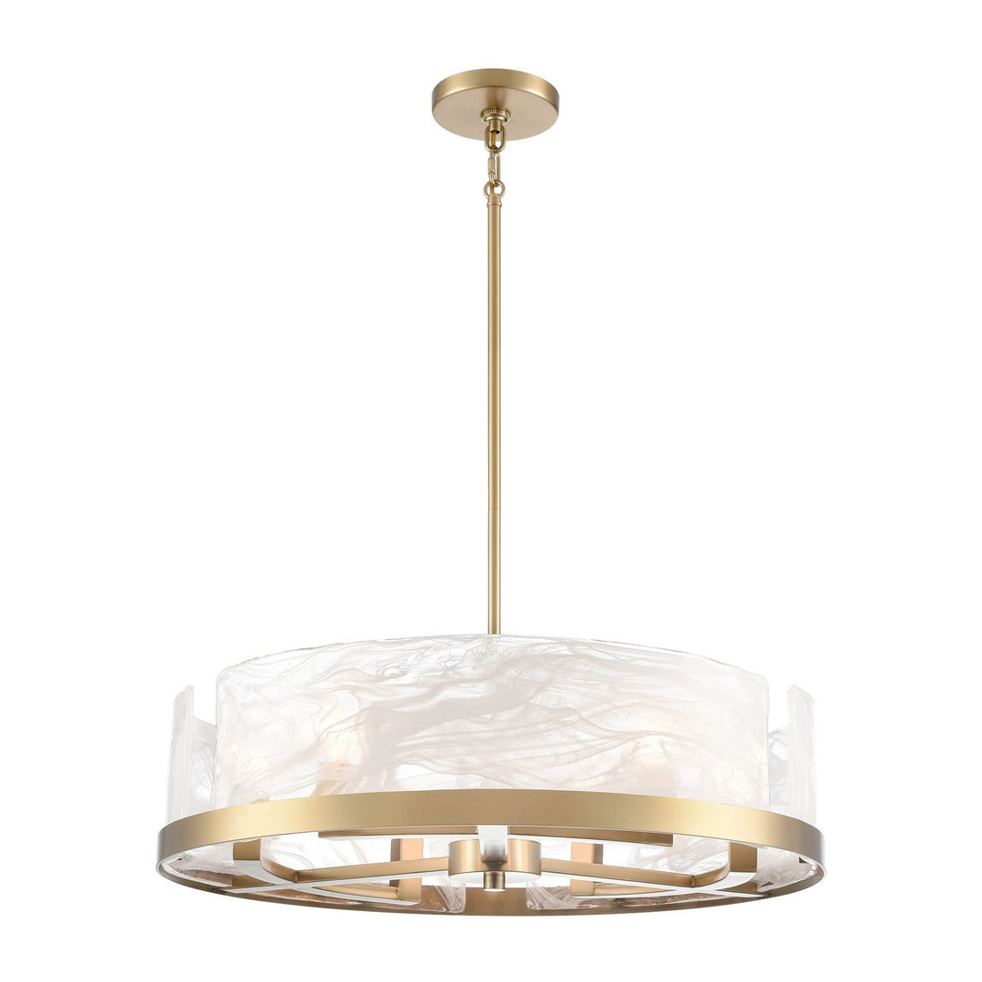 Skye Six Light Chandelier in Brass - available from The Lighting Shoppe, trusted by Canadian homeowners