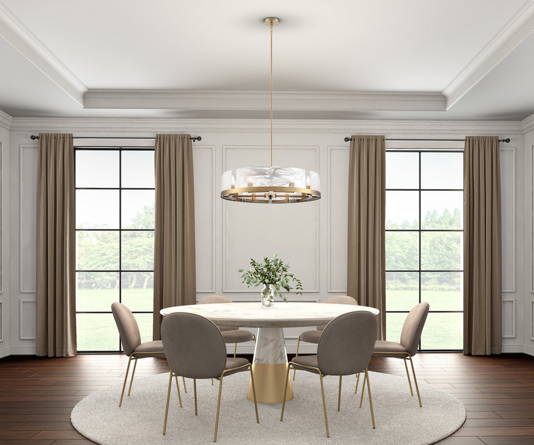 Artcraft Canada - AC12178BR - Eight Light Chandelier - Skye - Brass