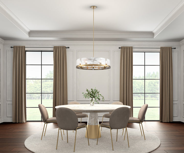 Artcraft Canada - AC12178BR - Eight Light Chandelier - Skye - Brass