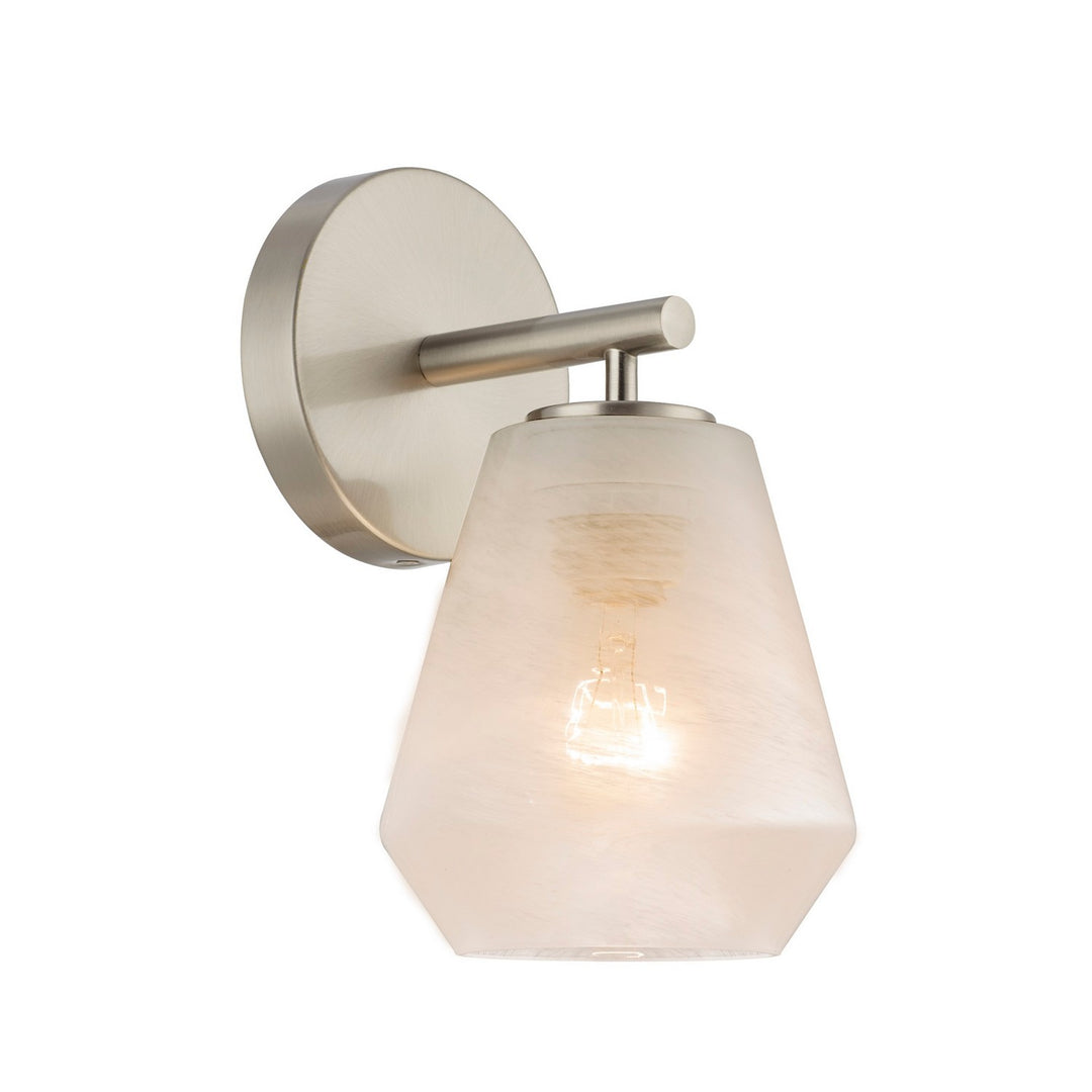 Brooke One Light Wall Sconce in Brushed Nickel - available from The Lighting Shoppe, trusted by Canadian homeowners