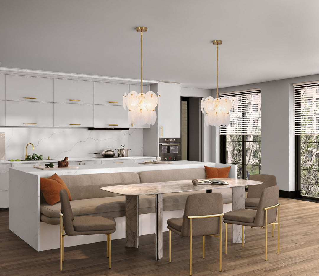 Artcraft Canada - AC12210BR - Four Light Pendant - Lily - Brushed Brass