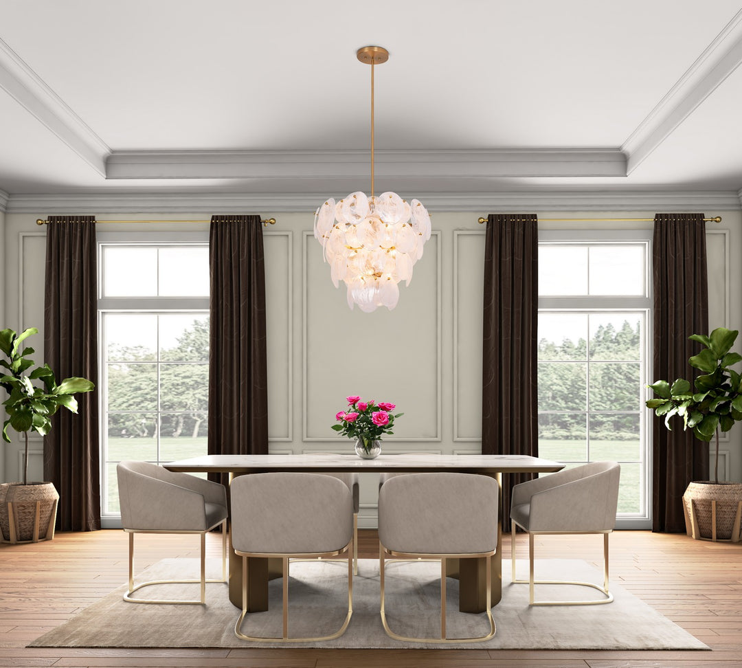 Artcraft Canada - AC12212BR - 13 Light Chandelier - Lily - Brushed Brass