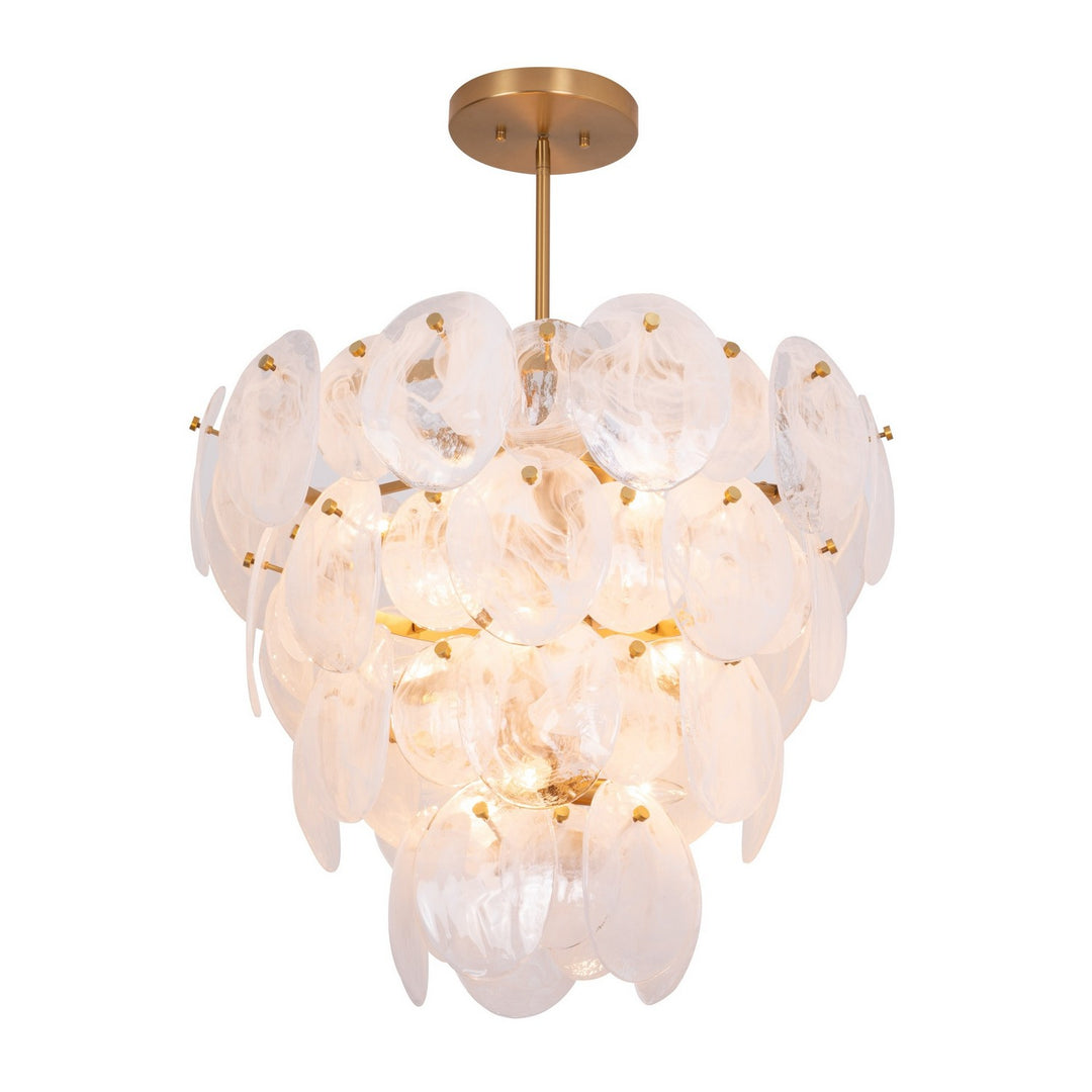 Lily 13 Light Chandelier in Brushed Brass - available from The Lighting Shoppe, trusted by Canadian homeowners