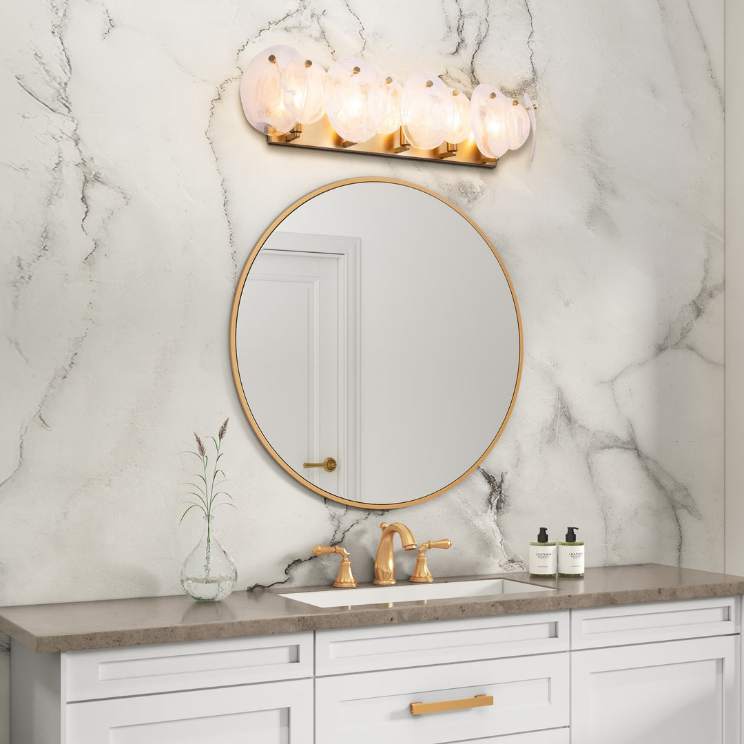 Artcraft Canada - AC12215BR - Five Light Bathroom Vanity - Lily - Brushed Brass