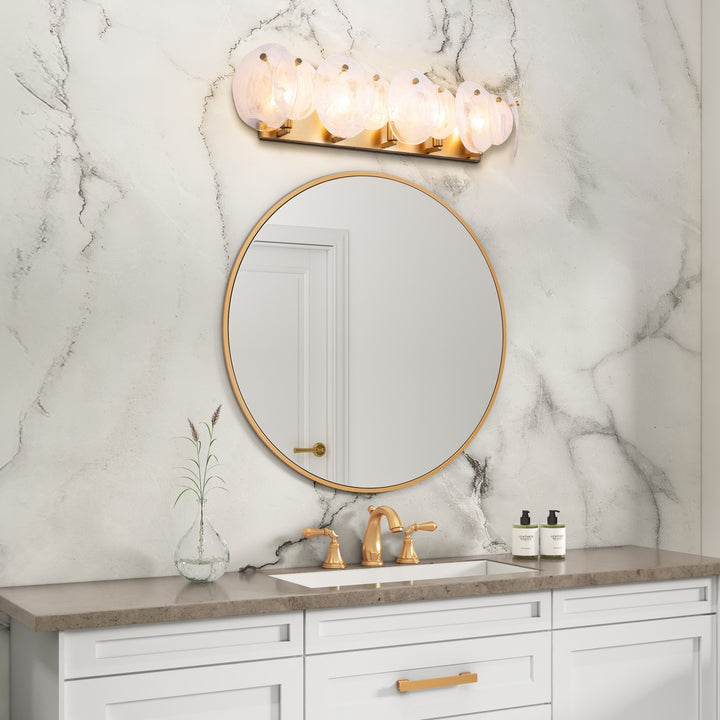 Artcraft Canada - AC12215BR - Five Light Bathroom Vanity - Lily - Brushed Brass