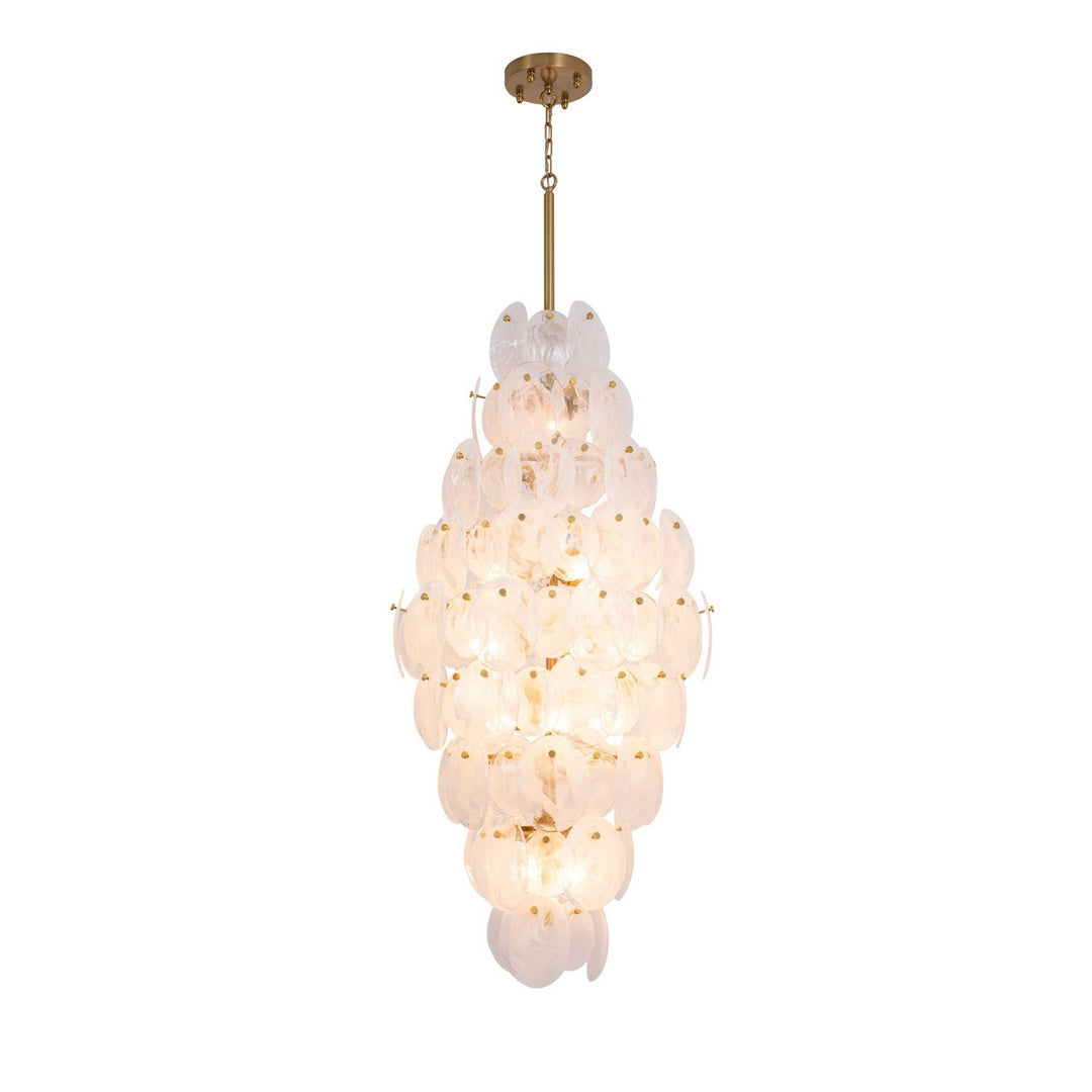 Lily 15 Light Chandelier in Brushed Brass - available from The Lighting Shoppe, trusted by Canadian homeowners