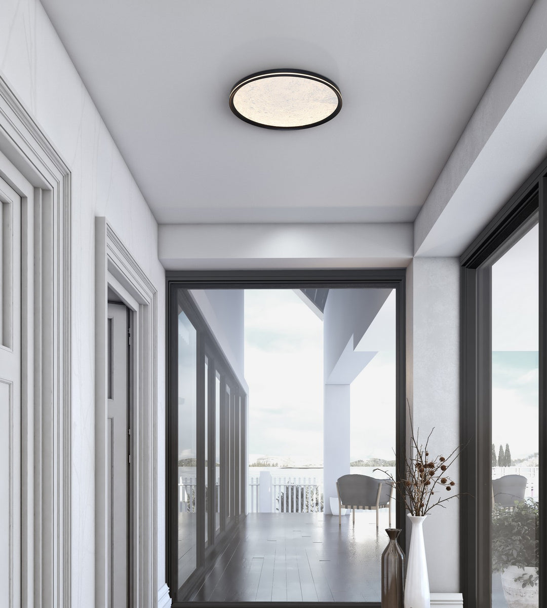 Artcraft Canada - AC6873BK - LED Flush Mount - Luna - Black