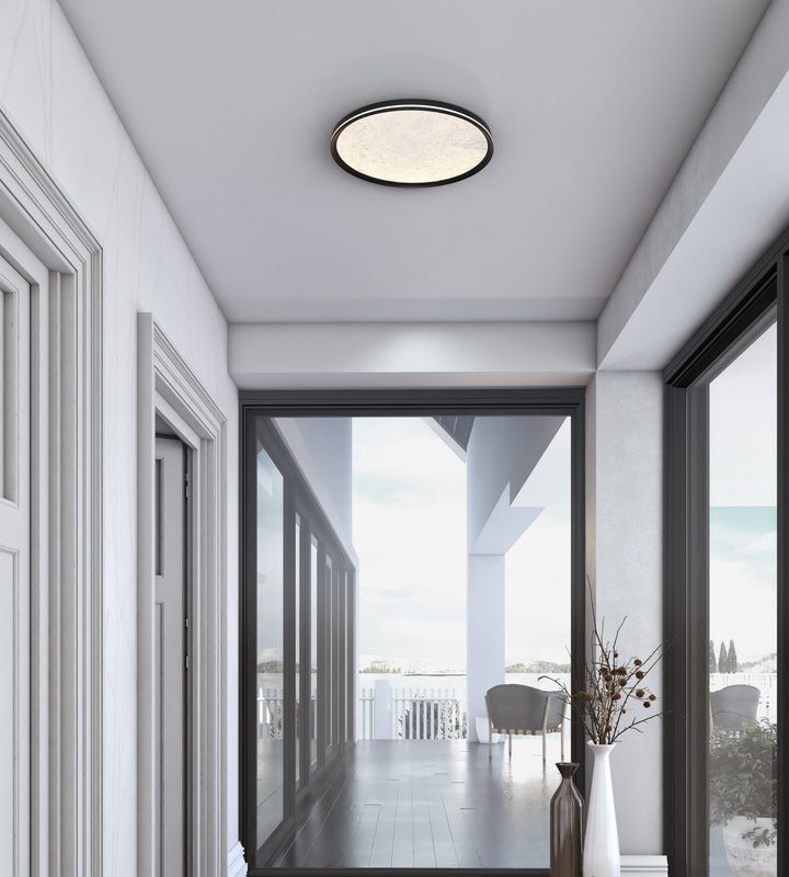 Artcraft Canada - AC6873BK - LED Flush Mount - Luna - Black