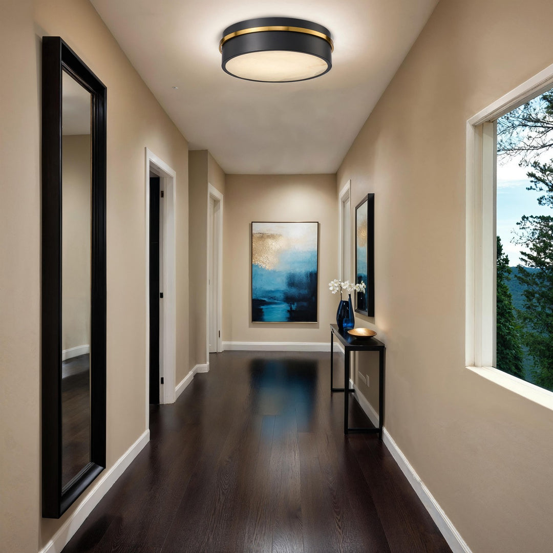 Artcraft Canada - AC6990BB - LED Flush Mount - Dax - Black, Brass