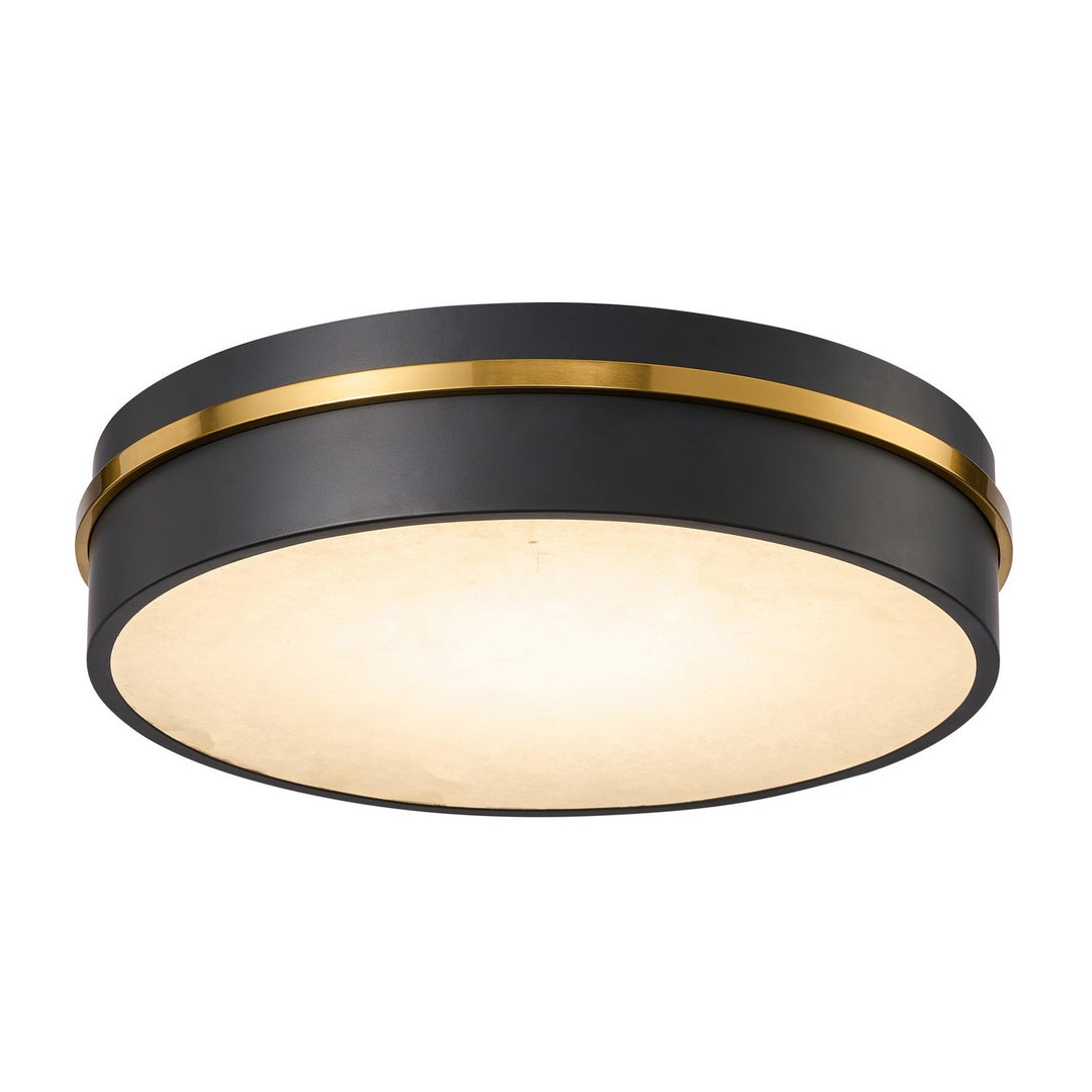 Dax LED Flush Mount in Black, Brass - available from The Lighting Shoppe, trusted by Canadian homeowners