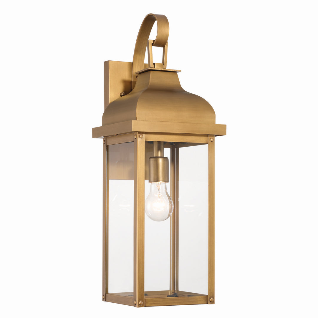 Madrid One Light Outdoor Wall Sconce in Weathered Brass - available from The Lighting Shoppe, trusted by Canadian homeowners