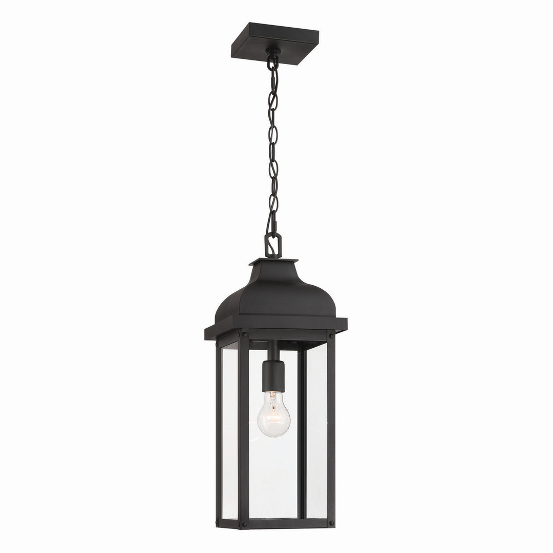 Madrid One Light Outdoor Pendant in Black - available from The Lighting Shoppe, trusted by Canadian homeowners