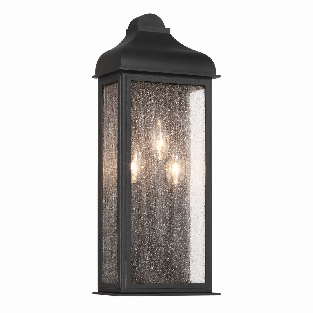 Madrid Three Light Outdoor Wall Sconce in Black - available from The Lighting Shoppe, trusted by Canadian homeowners