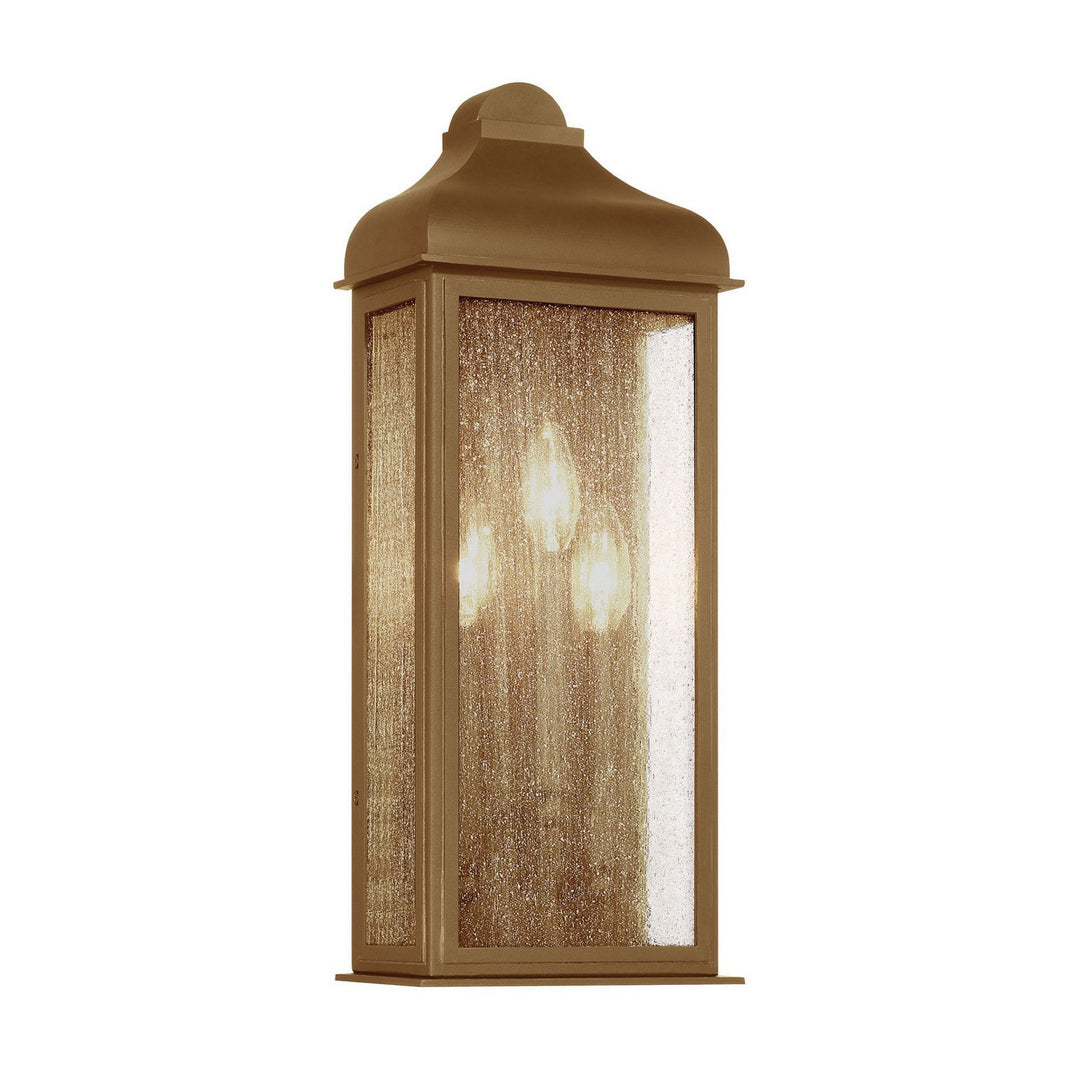 Madrid Three Light Outdoor Wall Sconce in Weathered Brass - available from The Lighting Shoppe, trusted by Canadian homeowners