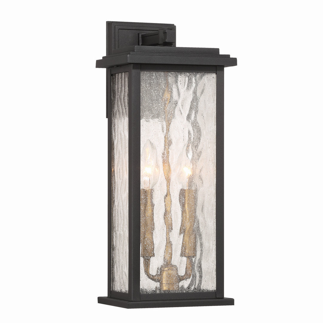 Estate Two Light Outdoor Wall Sconce in Black, Brass - available from The Lighting Shoppe, trusted by Canadian homeowners