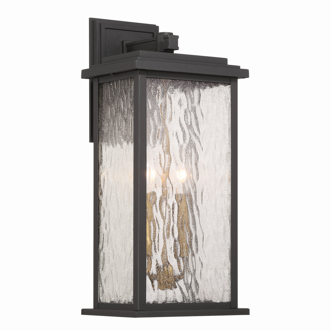 Estate Two Light Outdoor Wall Sconce in Black, Brass - available from The Lighting Shoppe, trusted by Canadian homeowners