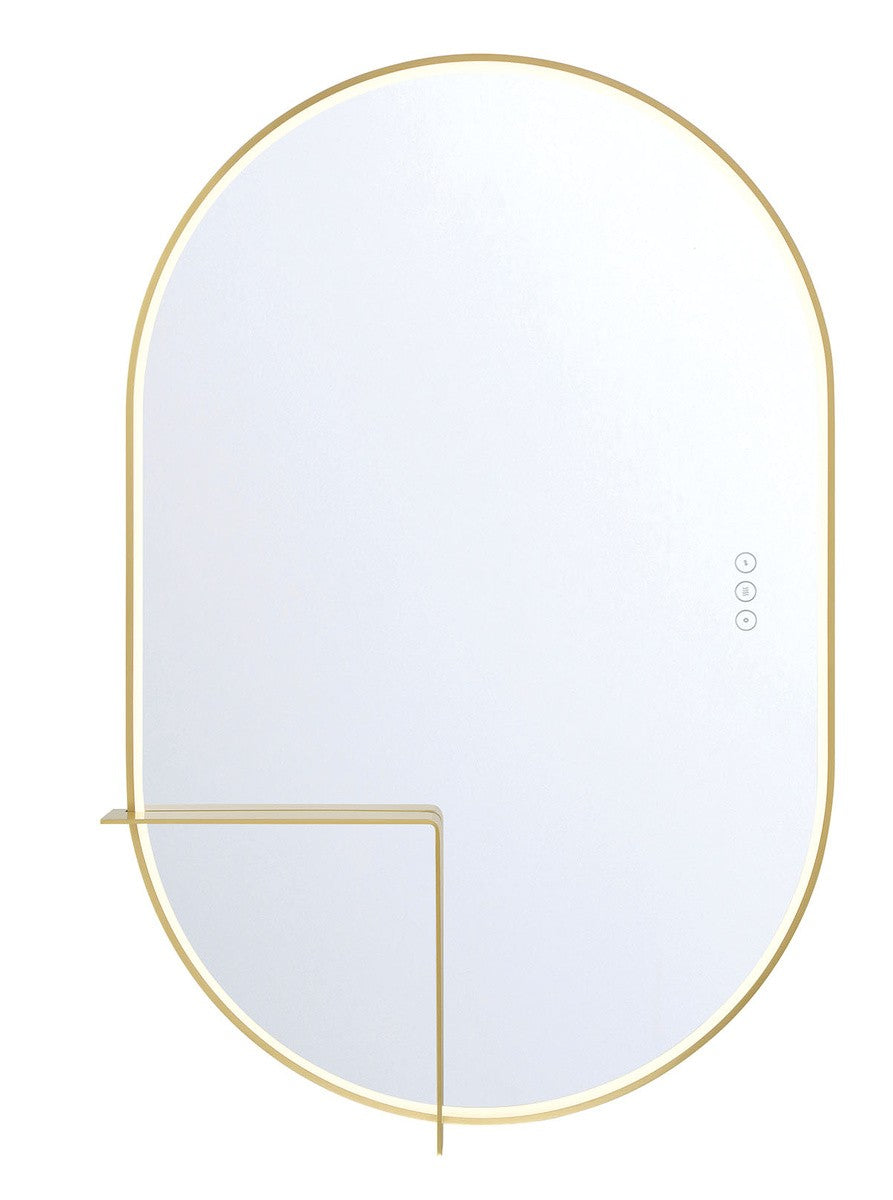 LED Mirror in Gold - available from The Lighting Shoppe, trusted by Canadian homeowners