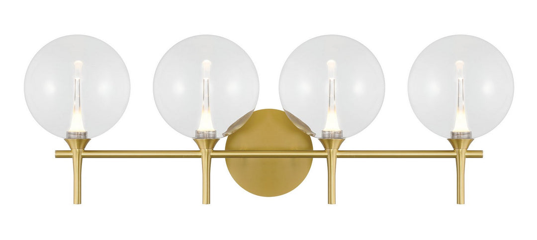 Four Light Vanity in Gold - available from The Lighting Shoppe, trusted by Canadian homeowners