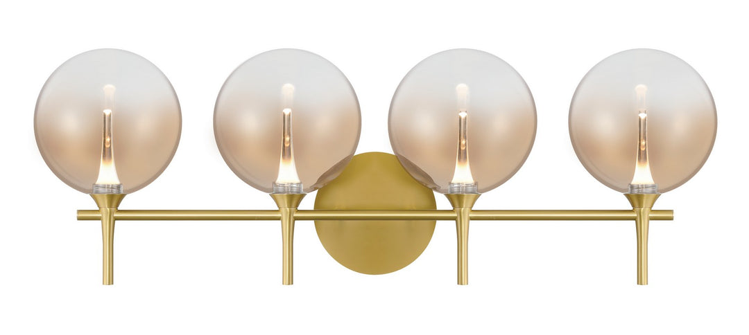 Four Light Vanity in Gold - available from The Lighting Shoppe, trusted by Canadian homeowners