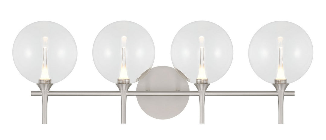 Four Light Vanity in Nickel - available from The Lighting Shoppe, trusted by Canadian homeowners