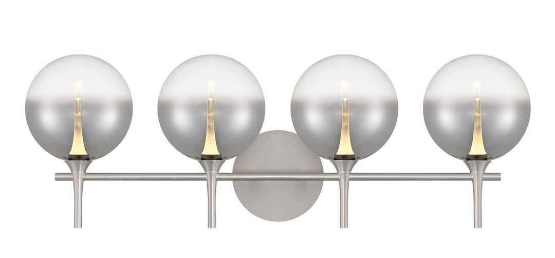 Four Light Vanity in Nickel - available from The Lighting Shoppe, trusted by Canadian homeowners