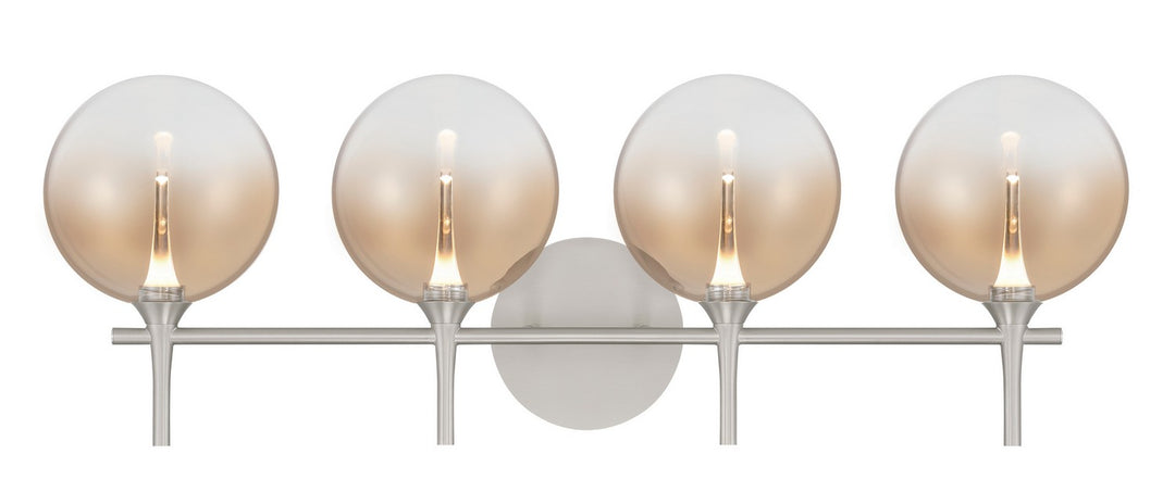 Four Light Vanity in Nickel - available from The Lighting Shoppe, trusted by Canadian homeowners