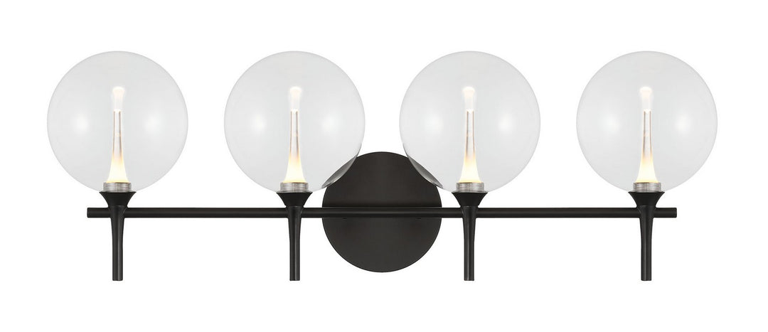 Four Light Vanity in Black - available from The Lighting Shoppe, trusted by Canadian homeowners