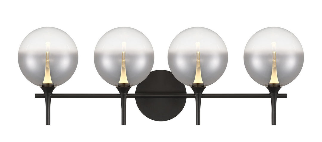 Four Light Vanity in Black - available from The Lighting Shoppe, trusted by Canadian homeowners