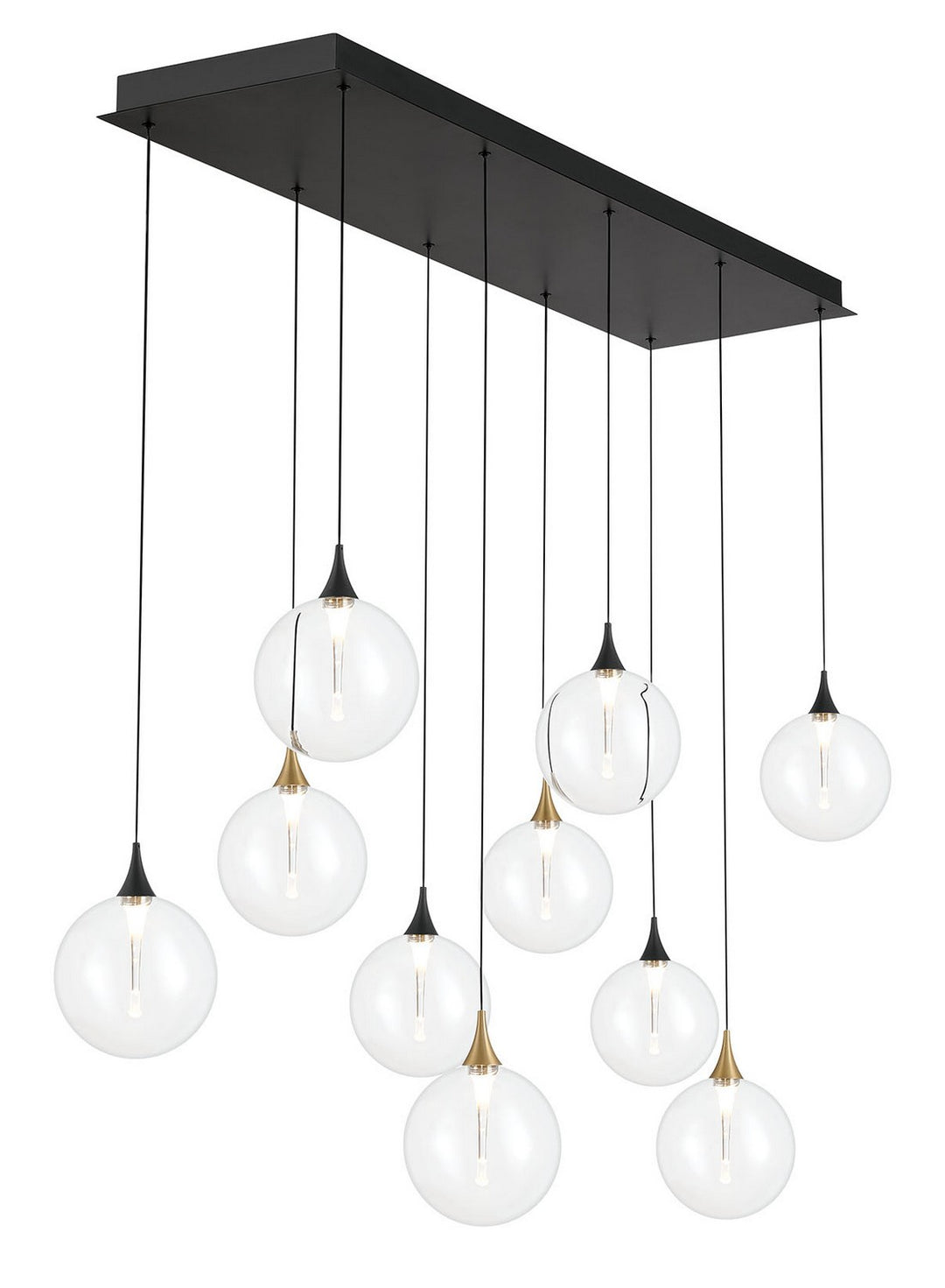 Eurofase Canada - 48934-015 - IISSA-CHD-10LT-47IN-GBM-CL - IISSA - Gold-Black