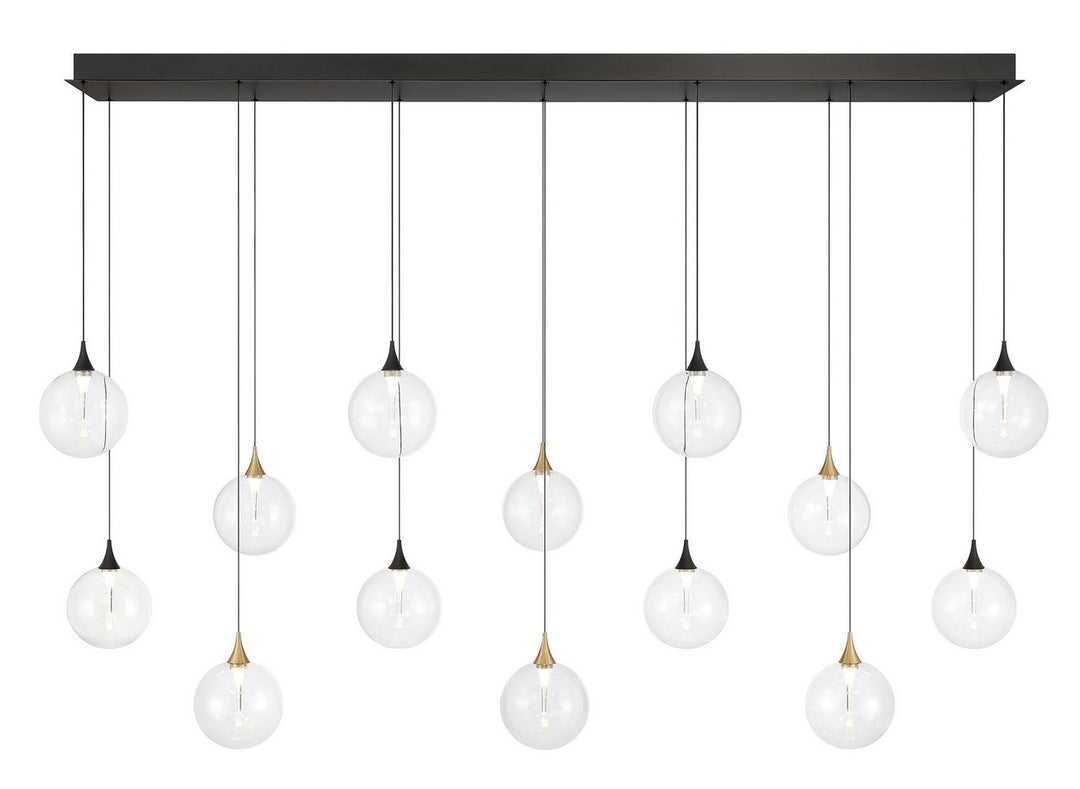 14 Light Chandelier in Gold-Black - available from The Lighting Shoppe, trusted by Canadian homeowners