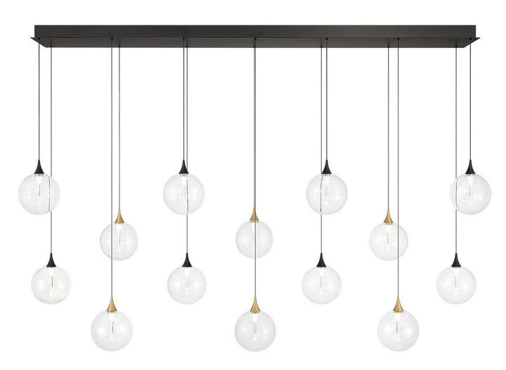 14 Light Chandelier in Gold-Black - available from The Lighting Shoppe, trusted by Canadian homeowners