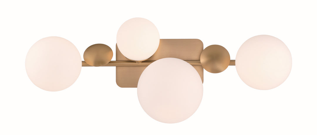 Four Light Vanity in Gold - available from The Lighting Shoppe, trusted by Canadian homeowners
