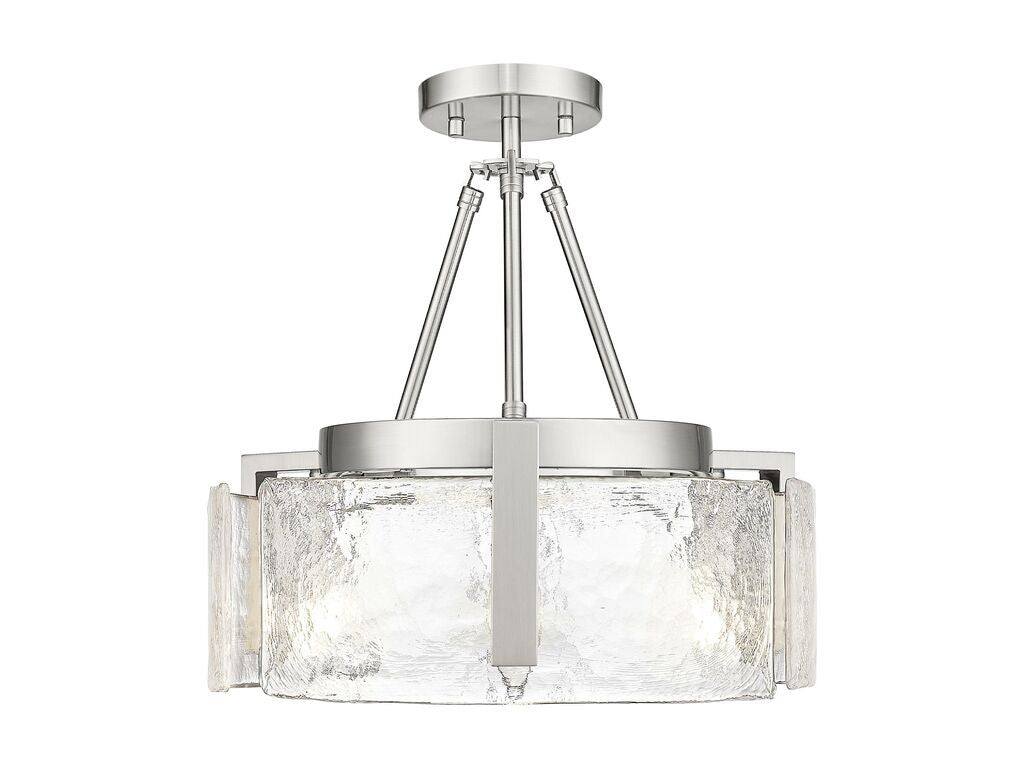 Aenon Three Light Semi-Flush Mount in Pewter - available from The Lighting Shoppe, trusted by Canadian homeowners