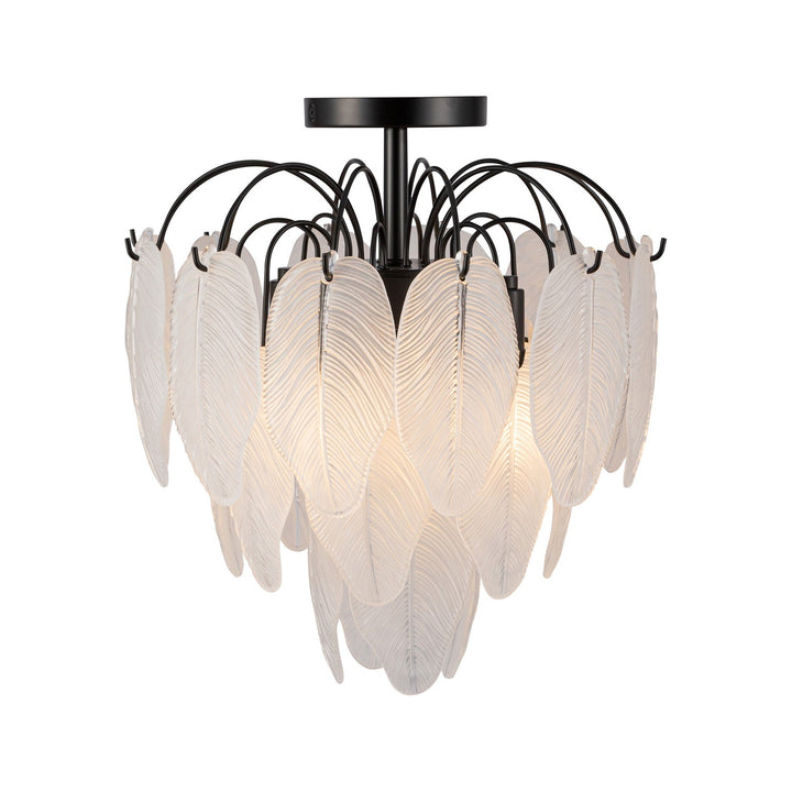 Artcraft Canada - AC11785BK - Four Light Semi Flush Mount - Alessia - Black